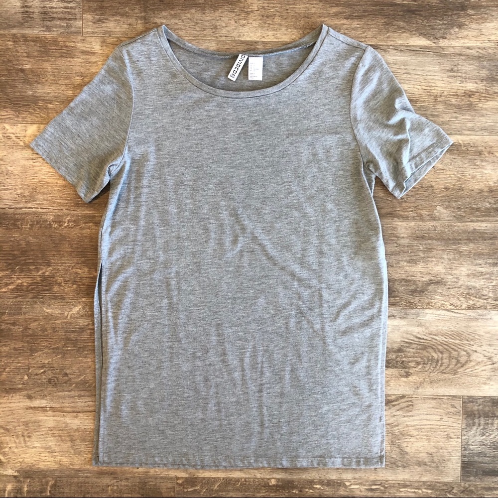 H&M Grey Side Slit Tee
